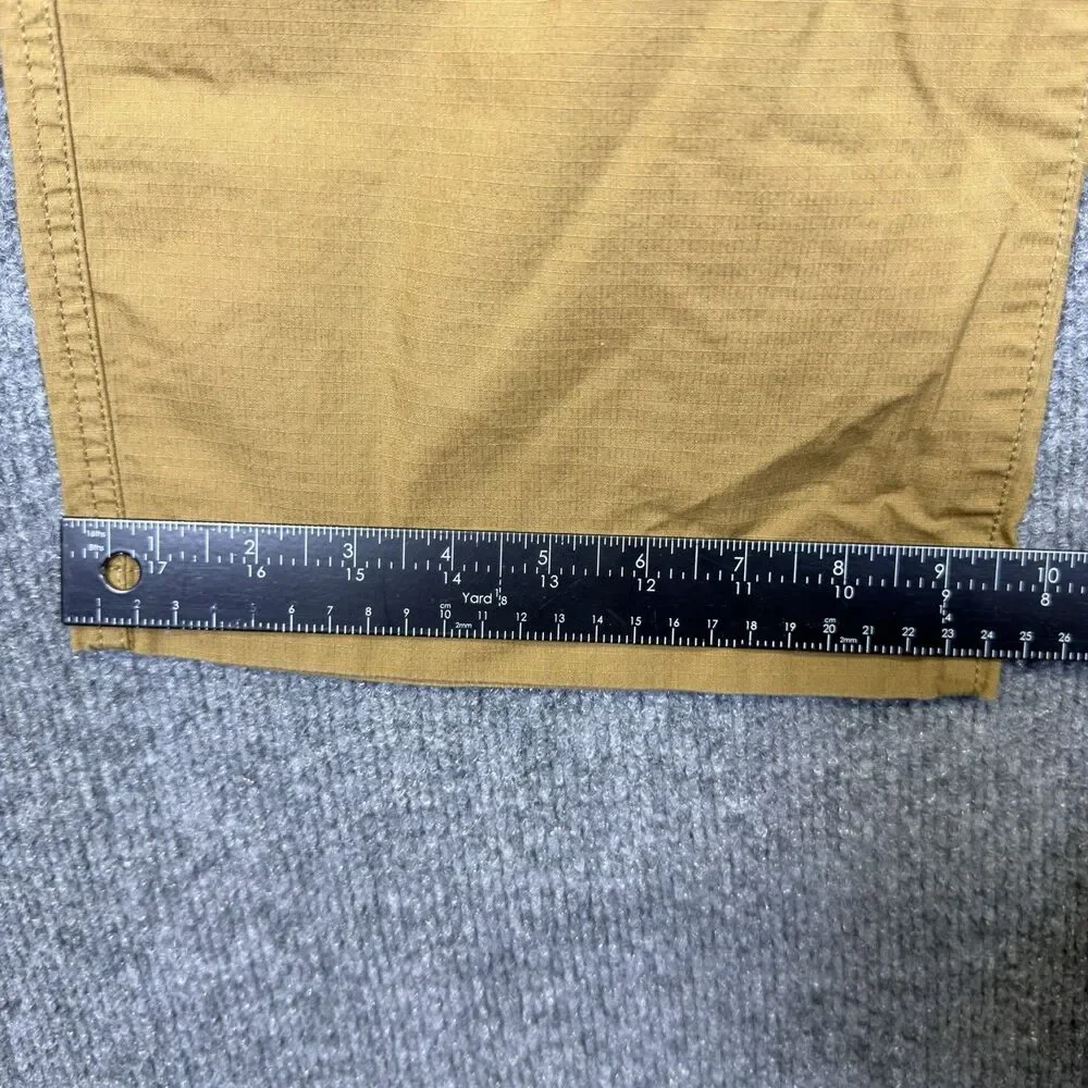 Vuori Straight Leg Pants in Mustard Brown with White Drawstring